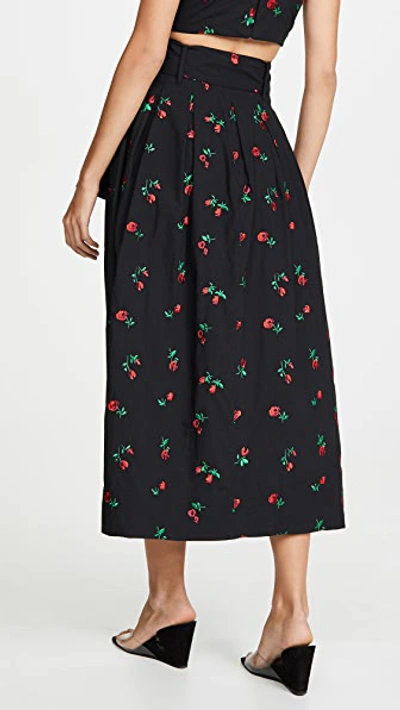 Shop Rachel Antonoff Vinita Pleated Skirt In Black Rose