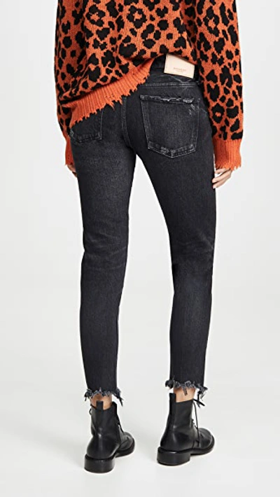 Shop Moussy Vintage Staley Tapered Jeans In Black