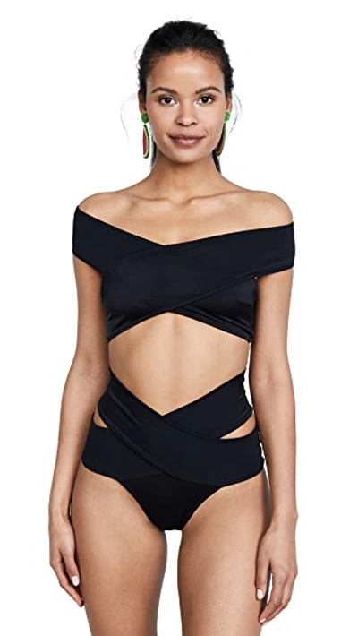 Shop Oye Swimwear Lucette Bikini Set In Black