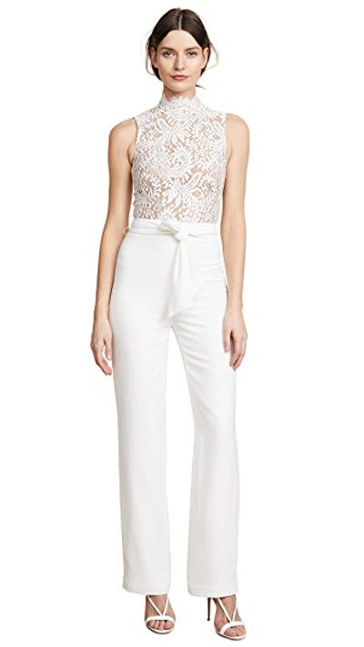 Shop Misha Collection Josie Pantsuit In Ivory