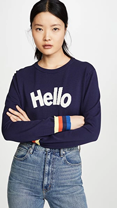 Shop Kule The Hello Sweater In Navy
