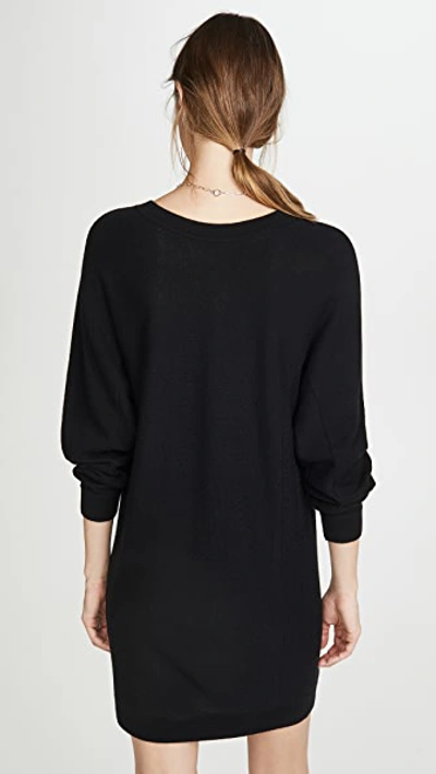 Shop Vince Dolman Sleeve Dress In Black