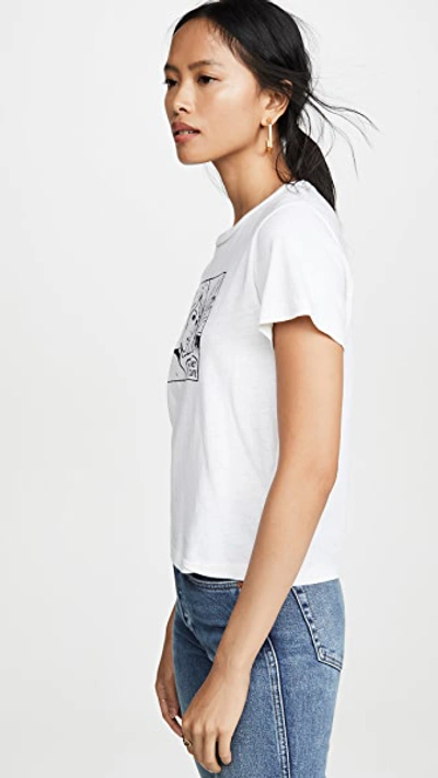 Shop Re/done You're Cute Classic Tee In Vintage White
