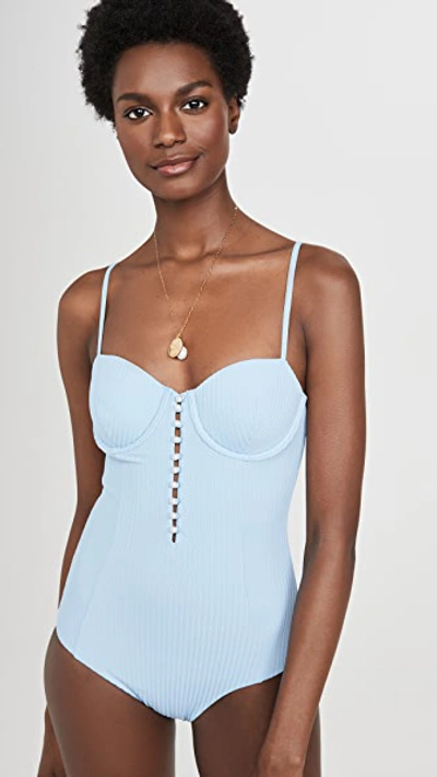 Shop Onia Andrea One Piece Swimsuit In Blue Bell