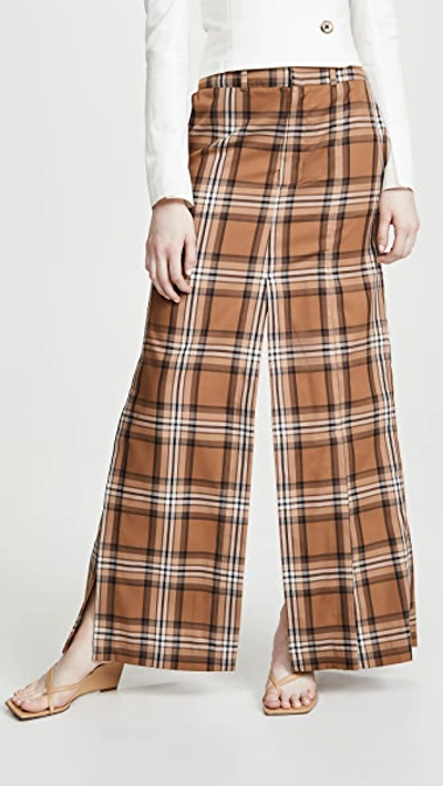 Shop A.w.a.k.e. Pant Skirt In Multi Check
