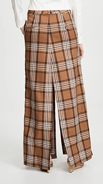 Shop A.w.a.k.e. Pant Skirt In Multi Check