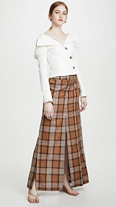 Shop A.w.a.k.e. Pant Skirt In Multi Check