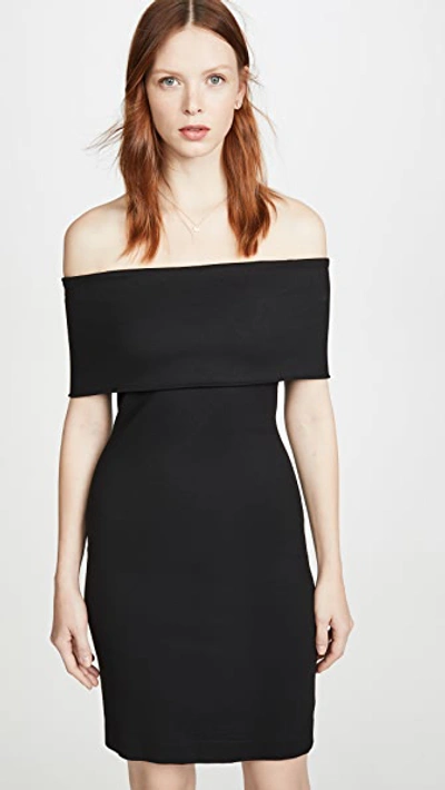 Shop Rosetta Getty Banded Off The Shoulder Dress In Black