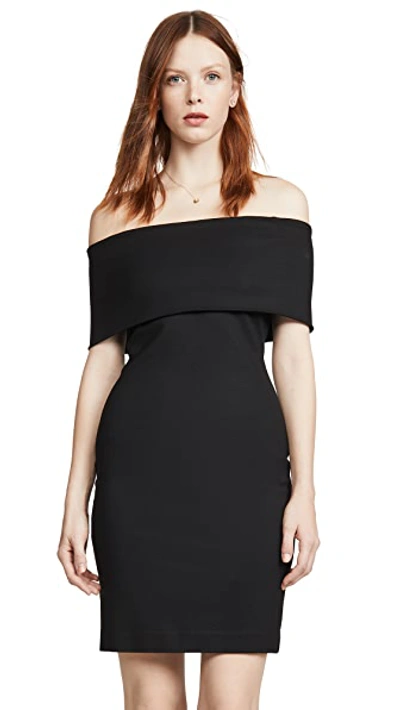 Shop Rosetta Getty Banded Off The Shoulder Dress In Black