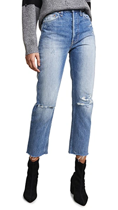 Shop Trave Harper Crop Slim Straight Jeans In Time After Time