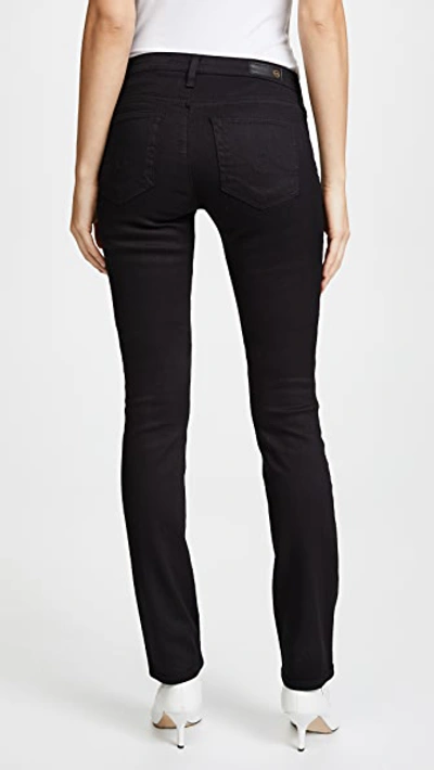 Shop Ag The Harper Essential Straight Leg Jeans In Overdyed Black
