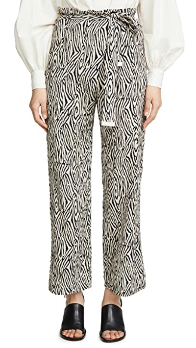 Shop Nanushka Marlin Pants In Zebra Block Print