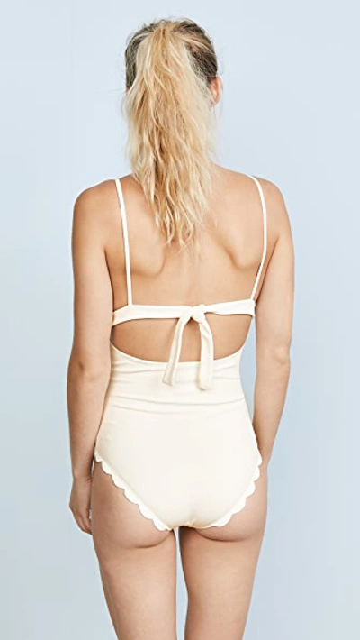 Shop Marysia Fixed Tri Maillot One Piece In Coconut