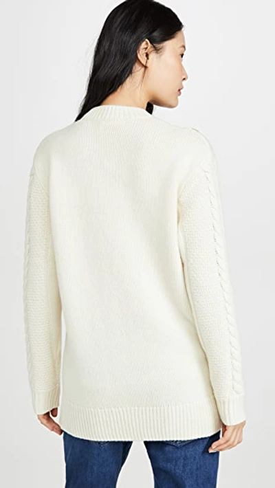 Shop See By Chloé Lace Detail Pullover In Shell Yellow