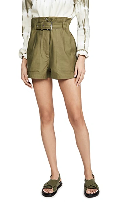 Shop 3.1 Phillip Lim / フィリップ リム Belted Cargo Shorts In Olive