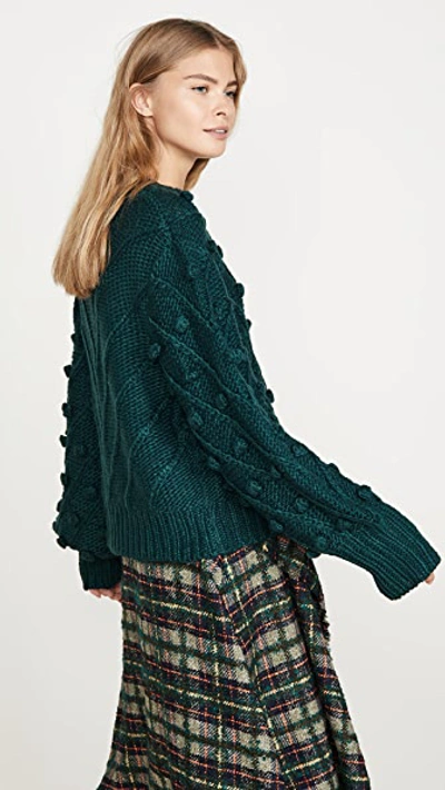 Shop C/meo Collective Trade Places Knit Sweater In Forest