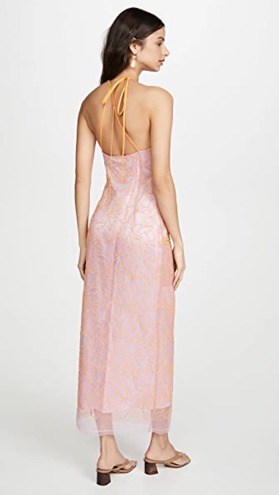 Shop Jacquemus The Lavender Dress In Pink/orange