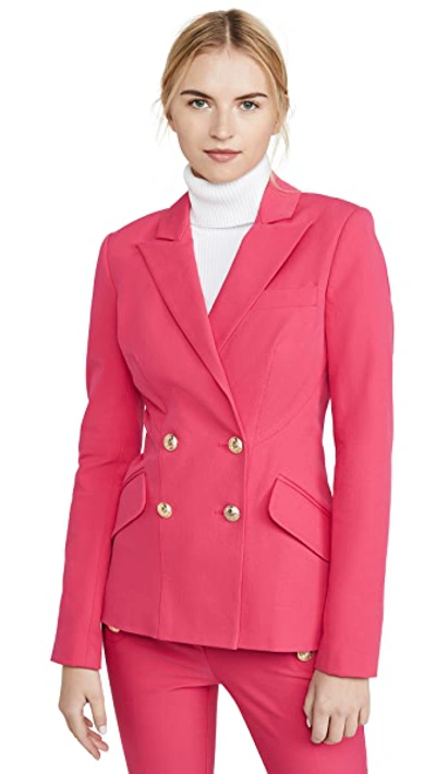 Shop Derek Lam 10 Crosby Rodeo Double Breasted Blazer In Hot Pink
