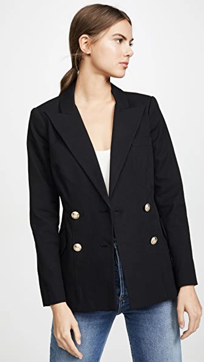 Shop Derek Lam 10 Crosby Rodeo Double Breasted Blazer In Black