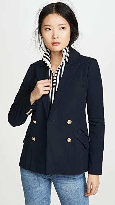 Shop Derek Lam 10 Crosby Rodeo Double Breasted Blazer In Midnight