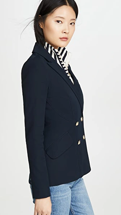 Shop Derek Lam 10 Crosby Rodeo Double Breasted Blazer In Midnight