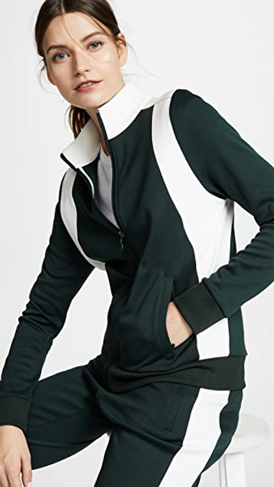 Shop Tory Sport Colorblock Track Jacket In Conifer