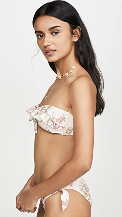 Shop Minkpink The Bay Frill Bandeau Bikini Top In Multi