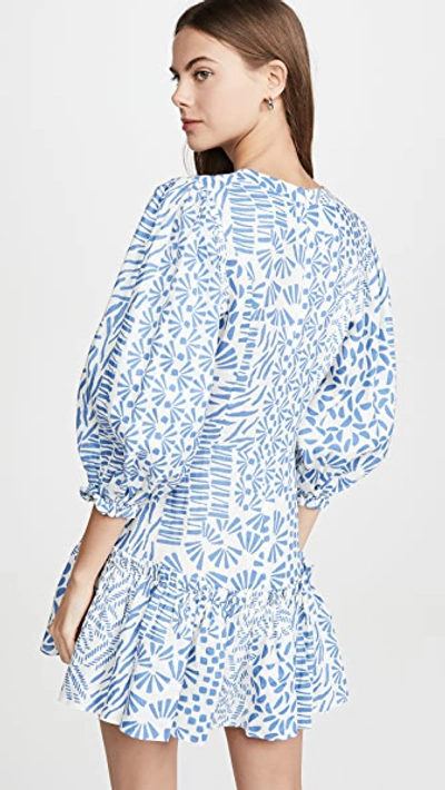 Shop Alexis Idony Dress In Blue Abstract