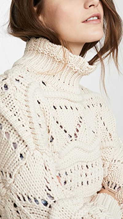 Shop Isabel Marant Étoile Naka Pull Over In Ecru