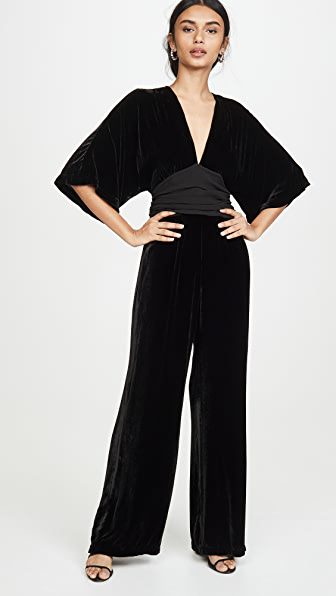 young fabulous and broke velvet jumpsuit