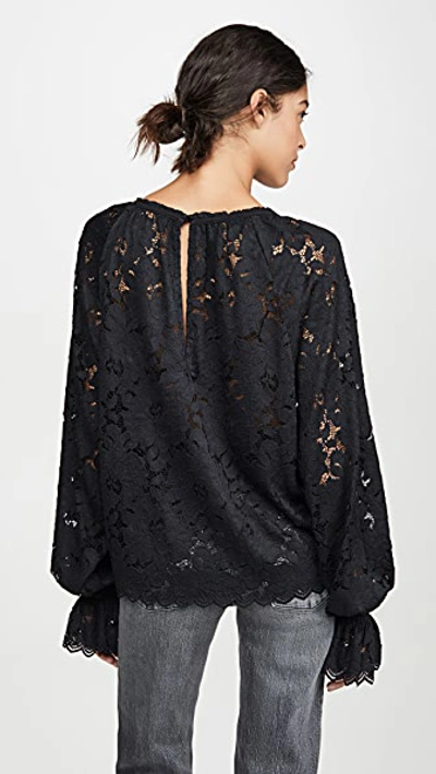 Shop Free People Olivia Lace Top In Black