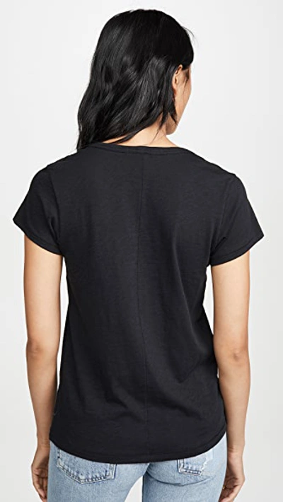 Shop Rag & Bone U Neck Tee In Black