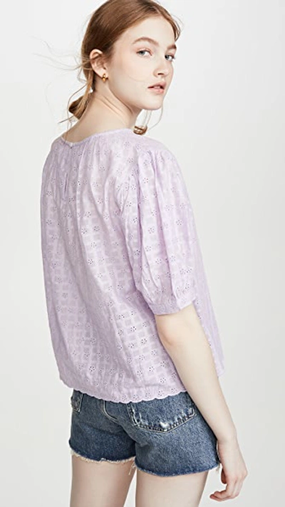 Shop Velvet Holland Top In Lavender