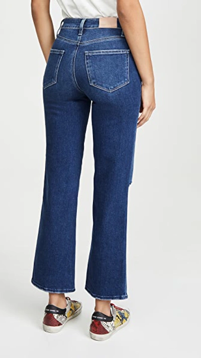 Shop Paige Atley Ankle Flare Jeans In Lookout Destructed