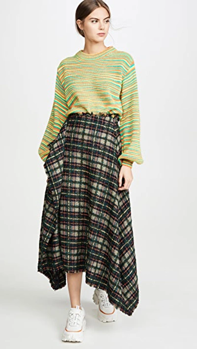 Shop Hofmann Copenhagen Clarisse Skirt In Lemon Grass