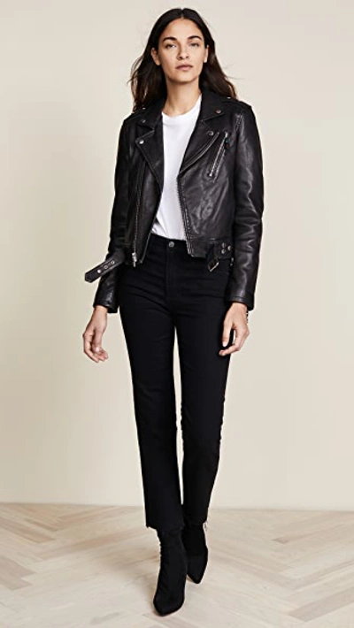 Shop Blk Dnm Leather Jacket 1 In Black