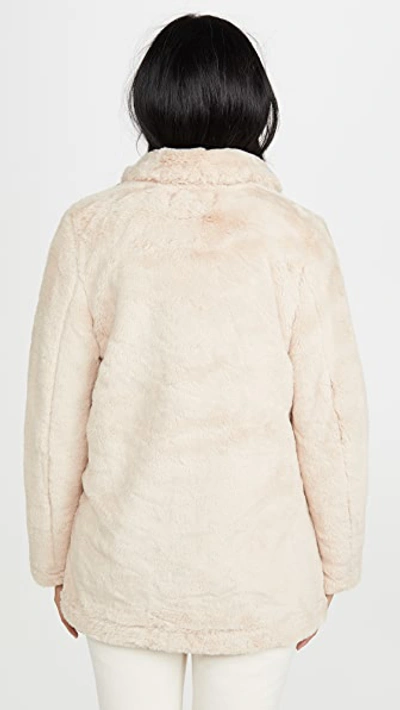 Shop Apparis Rose Faux Fur Coat In Sand