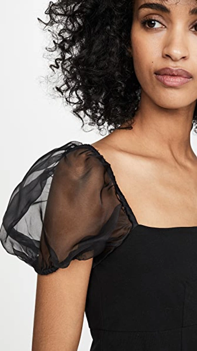 Shop Cinq À Sept Tous Les Jours Organza Havana Top In Black