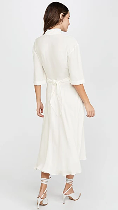 Shop Off-white Crepe Romantic Dress In White