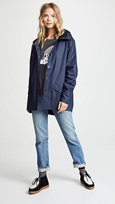 Shop Rains Rain Jacket In Blue