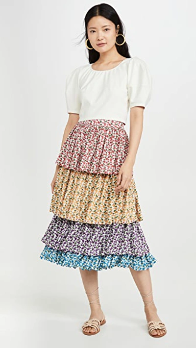 Shop All Things Mochi Chila Skirt In Multi
