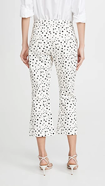 Shop Silvia Tcherassi Romelio Dot Capri Pants In White/ Black