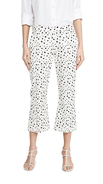 Shop Silvia Tcherassi Romelio Dot Capri Pants In White/ Black