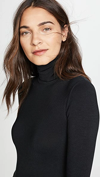 Wolford Colorado Cotton-blend Turtleneck Bodysuit In Black