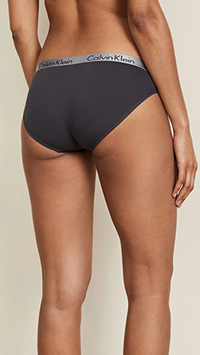 Shop Calvin Klein Underwear Radiant Cotton Bikini In Ashford Grey