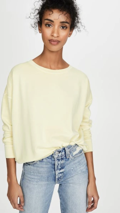 Shop Amo Classic Sweatshirt In Citron