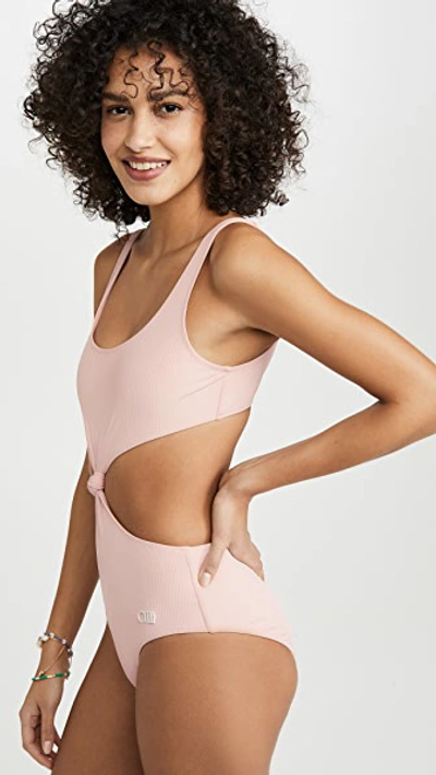 Shop Solid & Striped Bailey One Piece Swimsuit In Ballet Rib