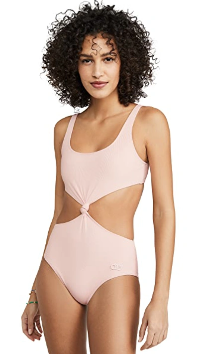Shop Solid & Striped Bailey One Piece Swimsuit In Ballet Rib