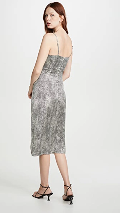 Shop Re:named Re: Named Leopard Slip Dress In White/black