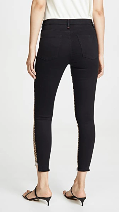 Shop Alice And Olivia Good High Rise Skinny Jeans With Leopard Print In Queen Of The Night